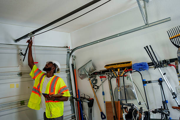 Professional Garage Door Panel Replacement technician working in South Run, VA